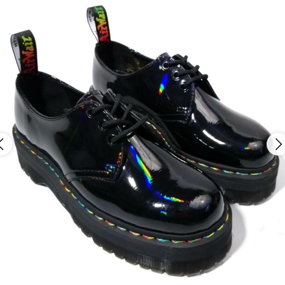 Dr. Martens Oxford Pride Edition Patent Leather Rainbow Holographic